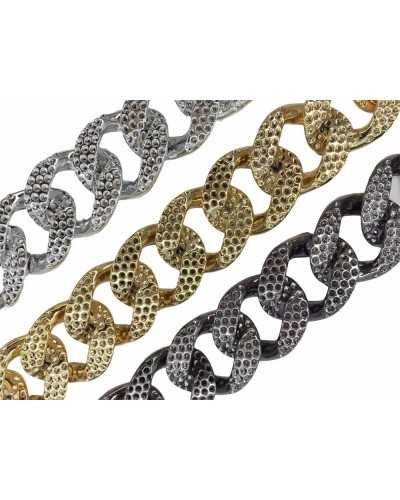 Resina martillada brillante de los recortes de la cadena de la ropa de la moda de 50 cm alta 25 milímetros