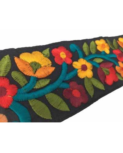50 Cm Passementerie Cloison Gallon Fleur Brodée Brillant 6 Cm De Haut