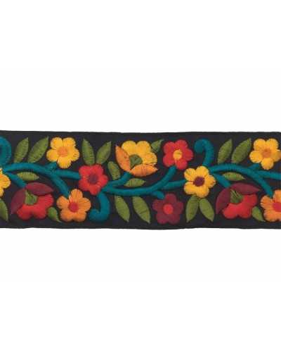 50 Cm Passementerie Cloison Gallon Fleur Brodée Brillant 6 Cm De Haut