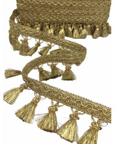 Trimmings Fringe Chives Gold Lurex Tassel High 65 Mm