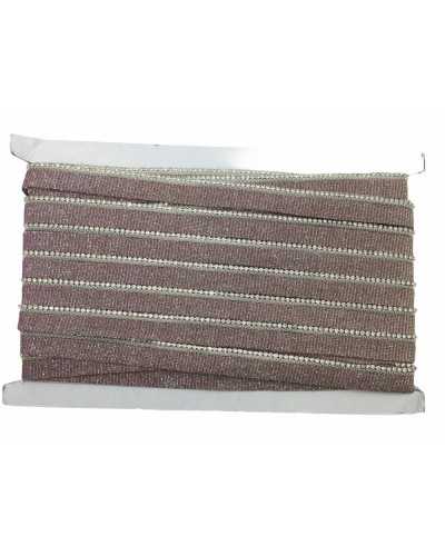 50 Cm Passementerie Strass Lurex Hot-Fix 15 Mm De Haut
