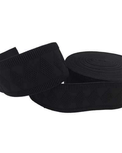 50 cm Besätze, elastisches Band, Rockgürtel, schwarze Hose, 6 cm hoch