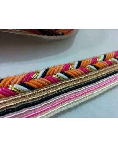 50 cm Passementerie profil mode pour vêtements Cordon à rayures sergé 25 mm de haut