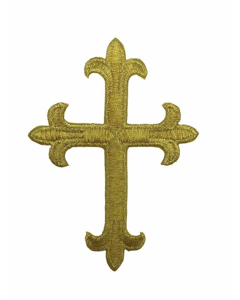Thermoadhesive Application Embroidered Lurex Cross 10x7 Cm