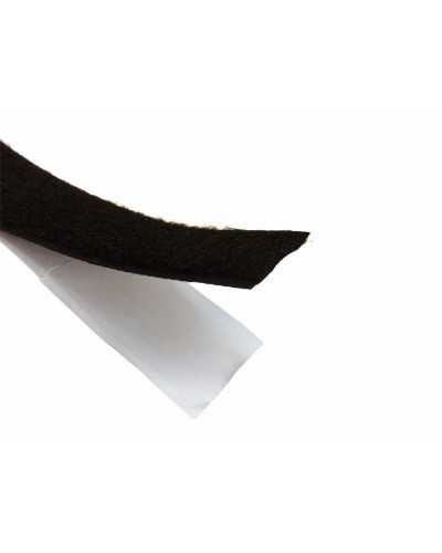 Klettband für Damen, weiches Knopfloch, schwarz, selbstklebend, 2 cm hoch