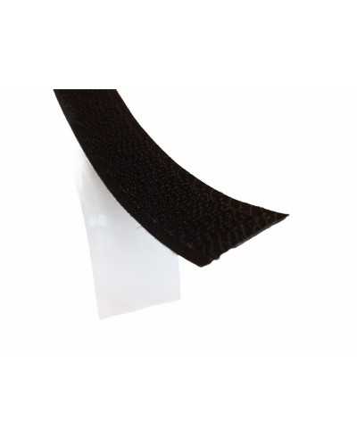 Ruban Velcro Crochet Mâle Rugueux Noir Adhésif 2 Cm De Haut