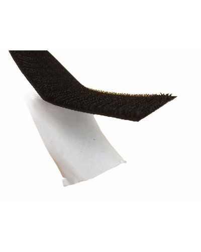 Klettband, rauer männlicher Haken, schwarzer Kleber, 2 cm hoch