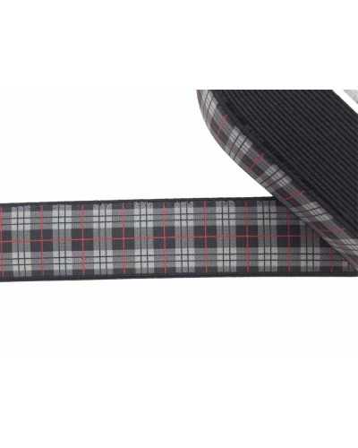 Elastische Besätze Schottenband Red Line 4 cm hoch