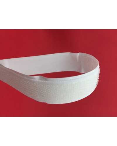 Crochet Ruban Velcro Rugueux Mâle Blanc Adhésif 2 Cm De Haut