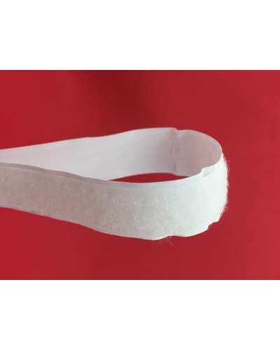 Cinta Velcro Hembra Ojal Blando Adhesivo Blanco 2 Cm Alto