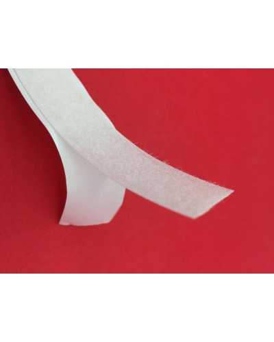 Klettband für Damen, weiches Knopfloch, weiß, selbstklebend, 2 cm hoch