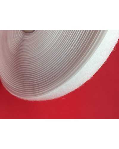 Cinta Velcro Hembra Ojal Suave Costura Blanca 2 Cm Alto
