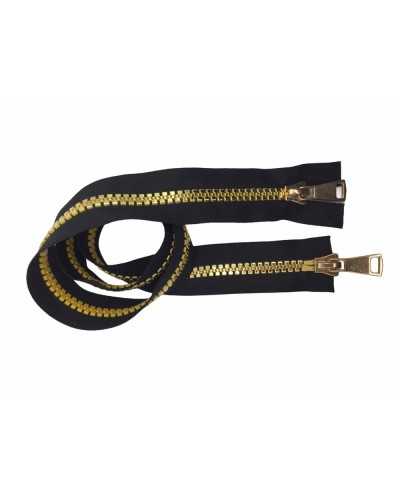 Reißverschluss-Reißverschluss, große Kunststoffkette, 20 Druckguss-Doppelcursor, poliertes Metall, lösbar, 80 cm