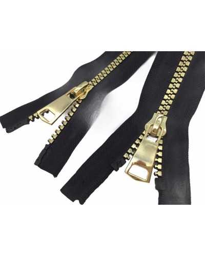 Cremallera Cremallera Cadena De Plástico Grande 20 Fundición A Presión Doble Cursor Metal Pulido Liberable 80 Cm