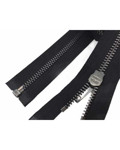 Chaîne Éclair Métallique 5 Zip Bruni Charnière Détachable 1 Curseur 80 Cm