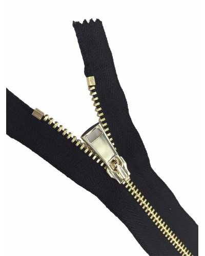 Metall-Blitzkette, 5 goldene Reißverschlussscharniere, 1 fester Cursor 20 cm