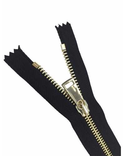 Metall-Blitzkette, 5 goldene Reißverschlussscharniere, 1 fester Cursor 20 cm
