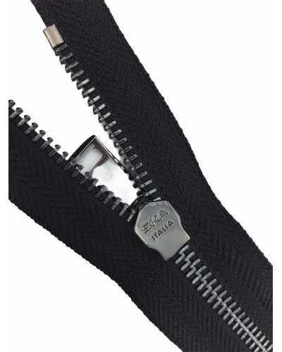 Lampo Metallo Catena 5 Brunito Zip Cerniera 1 Cursore Fissa Cm 20