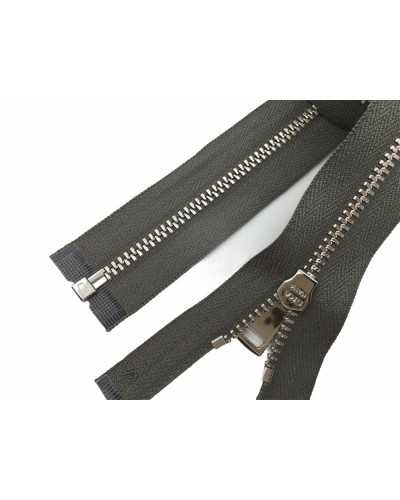 Metal Lightning Chain 3 Silver Zip Releasable Hinge 1 Cursor 80 Cm