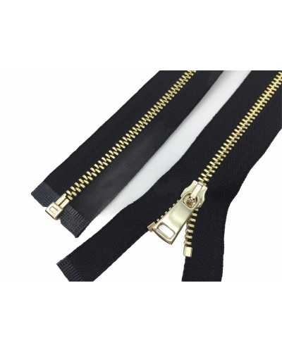 Metal Lightning Chain 3 Gold Zip Bisagra liberable 1 Cursor 80 cm