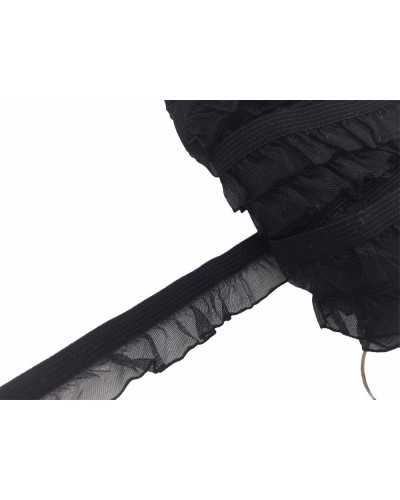 Elastische Organza-Rüschen, hoch, 17 mm