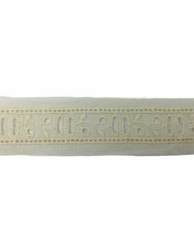 Broderie anglaise embroidery Passanastro 100% Cotton 3 cm high