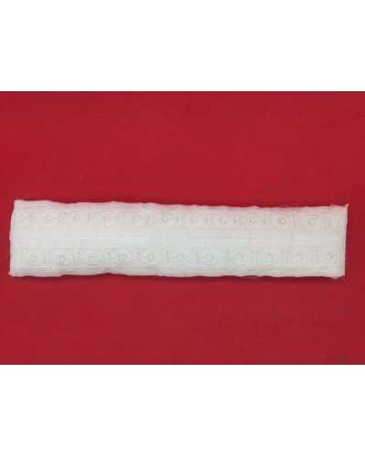 Bordado inglés flor bordado Passanastro 100% Algodón 3 cm alto
