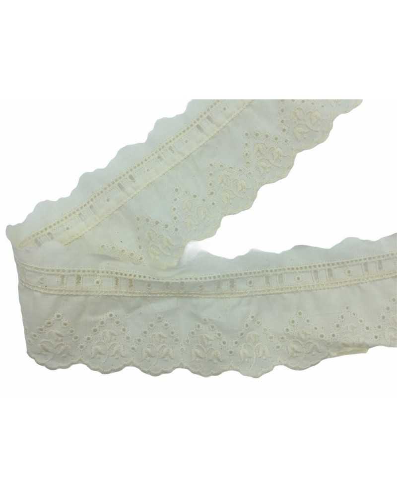 Gewellte Sangallo-Spitzenbesätze, 7 cm hoch