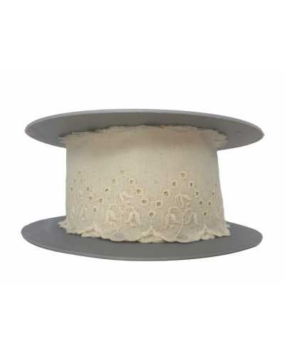 Bordure Dentelle Sangallo Festonnée Broderie Cloche 6 Cm De Haut