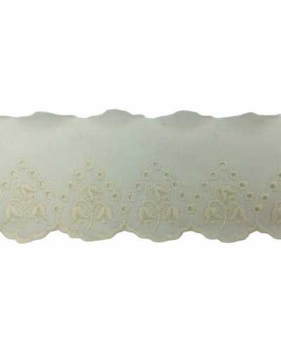 Wellenförmige Sangallo-Spitzenbesätze, Glockenstickerei, 6 cm hoch