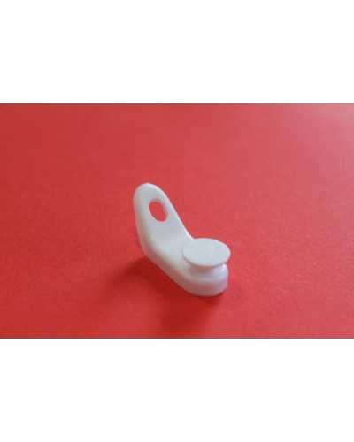 25 Pcs Extendable White Plastic Slide Hooks Curtain Stick Trolley