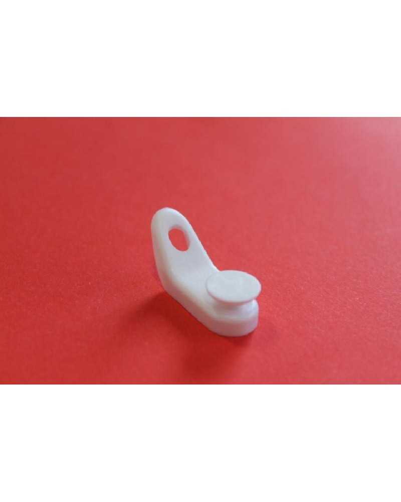 25 Pcs Extensible En Plastique Blanc Glissière Crochets Rideau Bâton Chariot