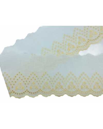 Trimmings Lace Sangallo Point Embroidered Scalloped Cotton High cm 9