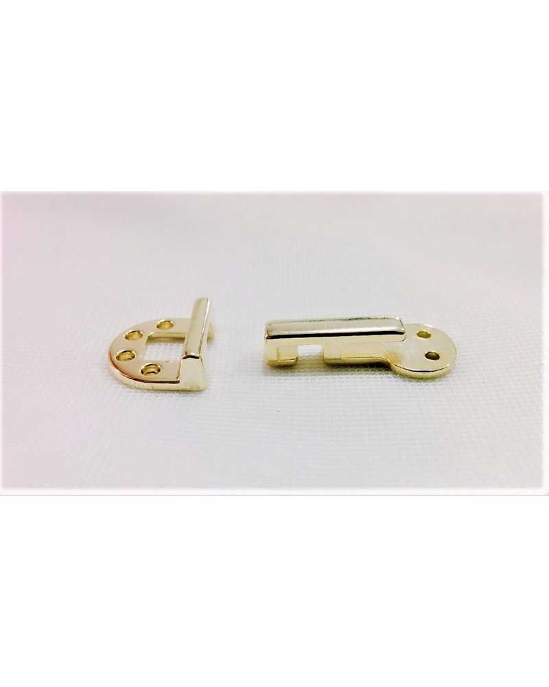 Kleiderhaken zum Nähen in Gold und Silber, 35 x 15 mm