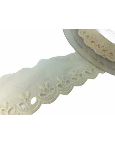Passmaneria Pizzo Sangallo Cotton Batistato Punta SmerlatoAlto 3C