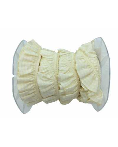 Pasamanería Rouches elástico vichy zephir cuadrado 25 mm alto