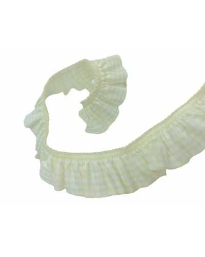 Trimmings Rouches elastic vichy zephir square 25 mm high