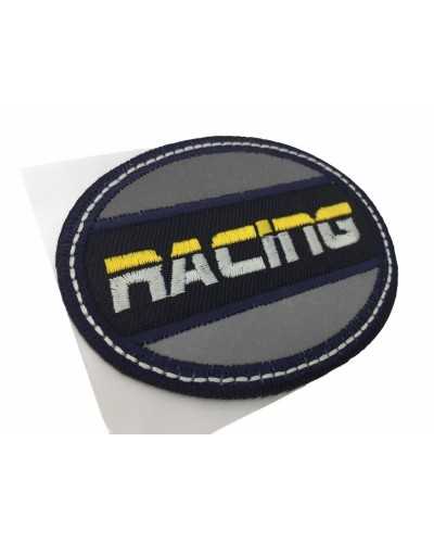 Patch Adhésif Thermocollant Marbet Brodé Réfléchissant Racing Ovale 75x60 Mm