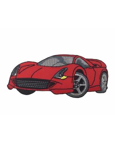Iron-On Application Embroidered Patch Marbet Cars Ferrari Rossa 95x40 Mm