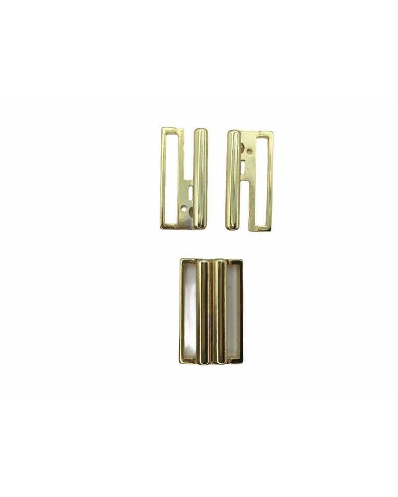 Gancio Baionetta Fibbia Acciaio Lucido Alto Mm 30