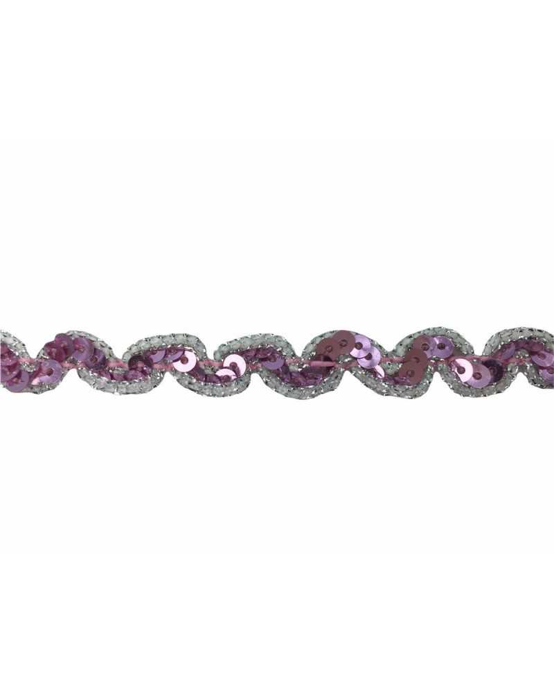 Lurex-Besatz, Serpentinen-Paillettenbezug, 1 cm hoch