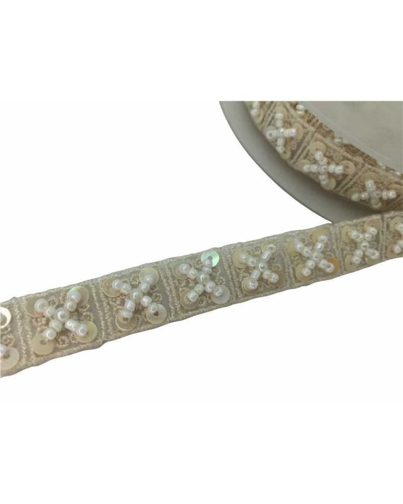50 Cm Iron-On Trimmings Bead Sequins High 15 Mm