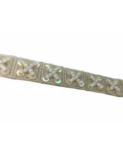 50 Cm Iron-On Trimmings Bead Sequins High 15 Mm