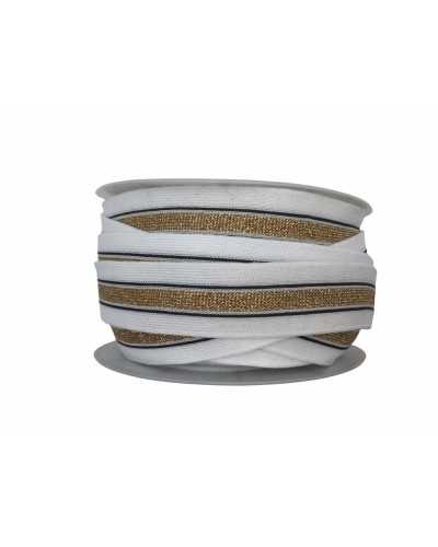 Passamaneria Nastro Maglina Semielastico Riga Banda Lurex Alto 25 Mm