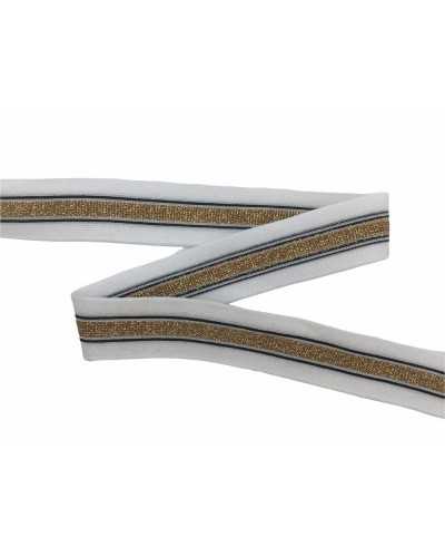 Besätze Halbelastisches Jersey-Streifenband Lurex hoch 25 mm