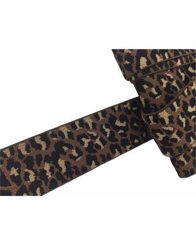 Passamaneria Elastico Animalier Leopardo Alto 3 Cm