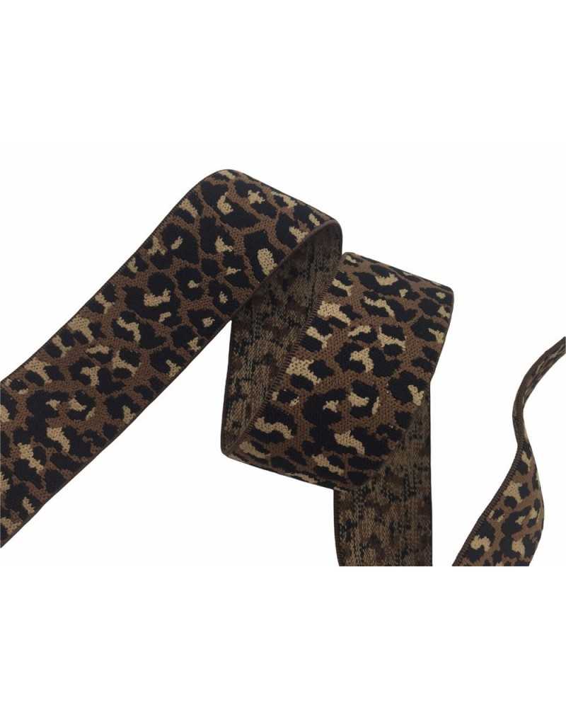 Elastische Besätze Animalier Leopard hoch 3 cm