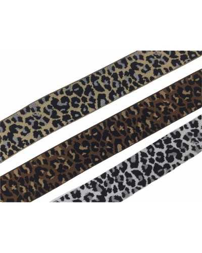Elastische Besätze Animalier Leopard hoch 3 cm