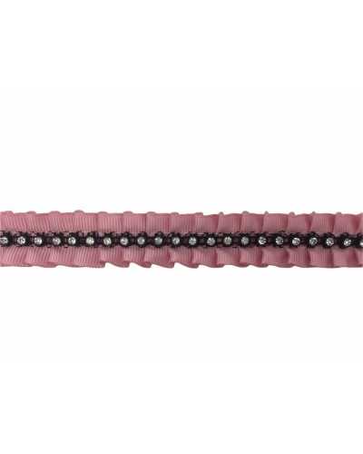 50 Cm Plissè Trimmings Rouches Gros Grain Strass Stitched 2 Cm High
