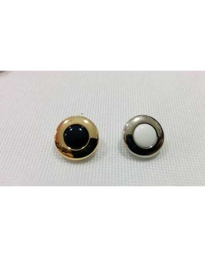 Enamelled Plastic Button with Silver or Gold Shank line 20